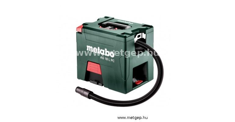 metabo as 18 l pc akkus ipari porszívó 2db 5.2ah li-ion akkuval - 602021000