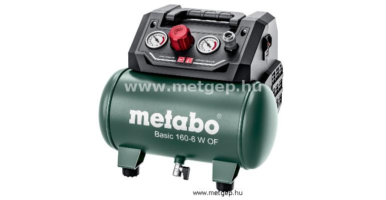 metabo basic 160-6 w of kompresszor 8bar 6l tartály - 601501000
