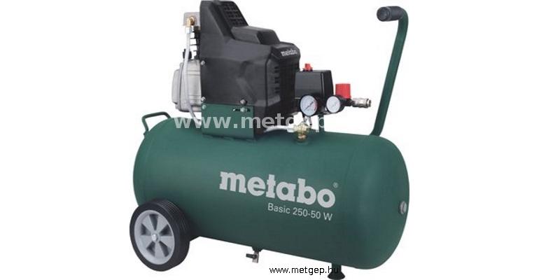metabo basic 250-50 w of  kompresszor 8 bar 1500w 24l tartállyal - 690988000