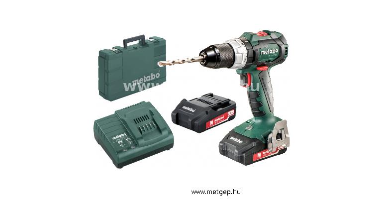 metabo bs 18 lt bl akkus fúró-csavarozó 18v 2x2,0 ah li-ion akkuval - 602325650