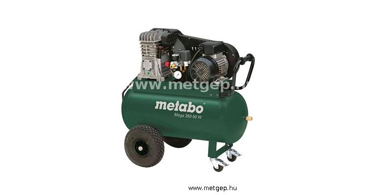 metabo mega 350-50 w kompresszor 10 bar 2200w 50l tartállyal - 601589000