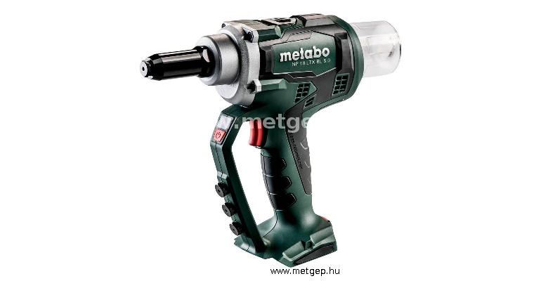 metabo np18ltxbl-840 akkus popszegecshúzó pisztoly akku és töltő nélkül metaboxban - 619002840