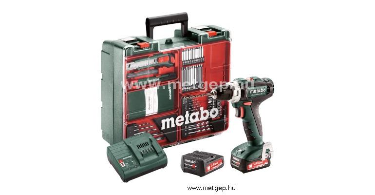 metabo powermaxxbs12-870 akkus fúró-csavarozó 12v 2x2ah li-ion mobilműhely/koffer - 601036870