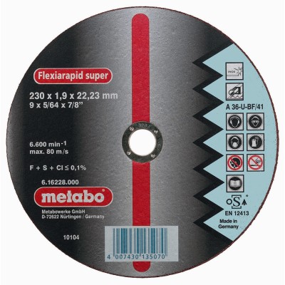 Metabo 616220000 125 x 1,0 x 22,23 mm-es vágótárcsa