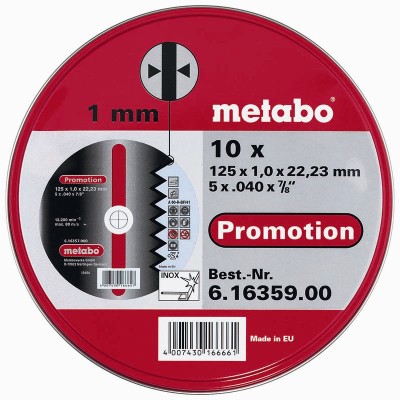Metabo 616359000 125 x 1,0 x 22,23 mm-es vágótárcsa