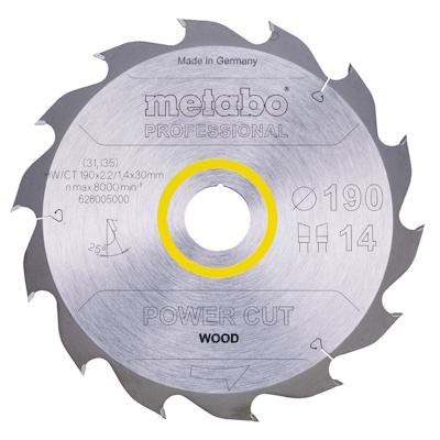 Metabo 628005000 Körfűrészlap 190x30x14z