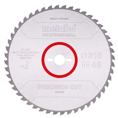 Metabo 628057000 Körfűrészlap 315x30x48z