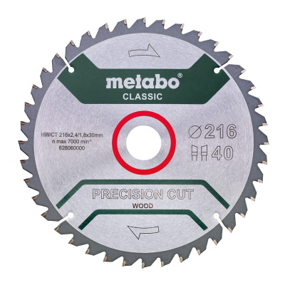 Metabo 628060000 Körfűrészlap 216x30x40z