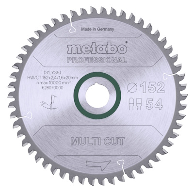 Metabo 628070000 Körfűrészlap 152x20x54z