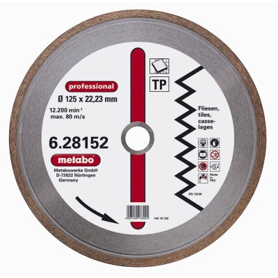 Metabo 628152000 125x22,23 mm-es gyémánttárcsa