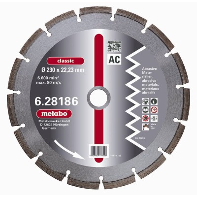 Metabo 628186000 230x22,23 mm-es gyémánttárcsa