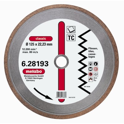Metabo 628193000 125x22,23mm gyémánttárcsa