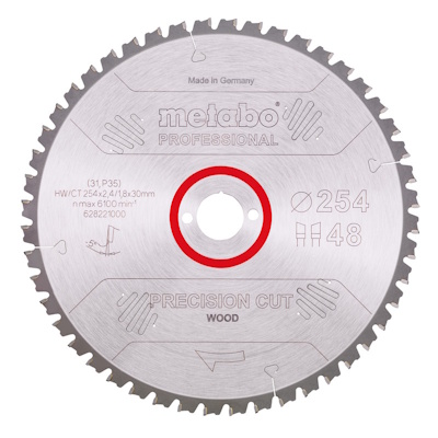 Metabo 628221000 Körfűrészlap 254x30x48z Fára