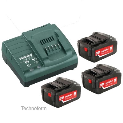 Metabo 685049000 Akku és töltő alapkészlet 3x4,0Ah és ASC30-36V töltő