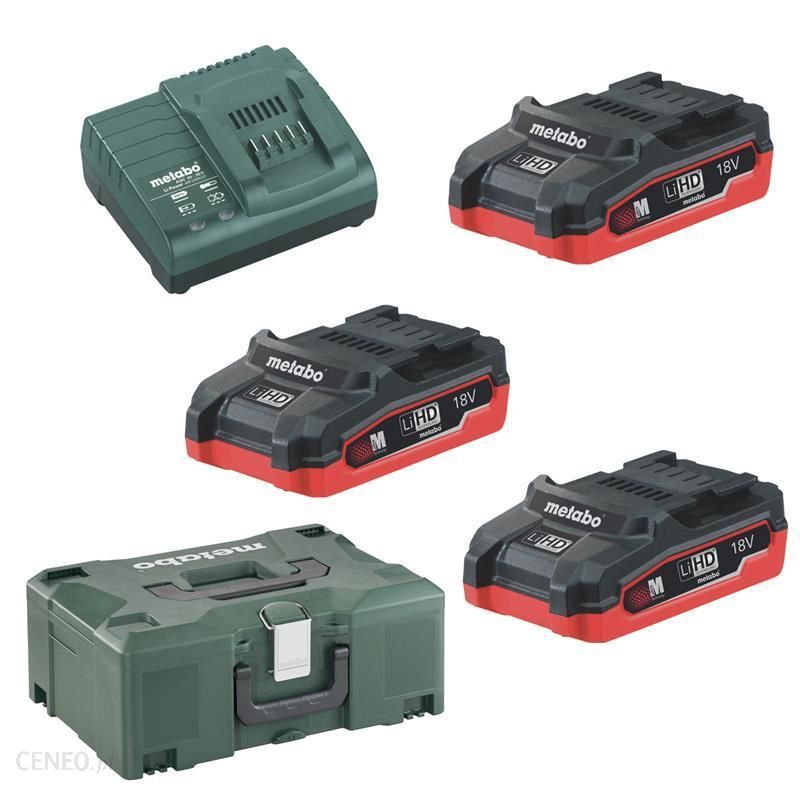 Metabo 685075000 LiHD akku és töltő alapkészlet 3 x 3.1Ah és ASC30-36V töltő