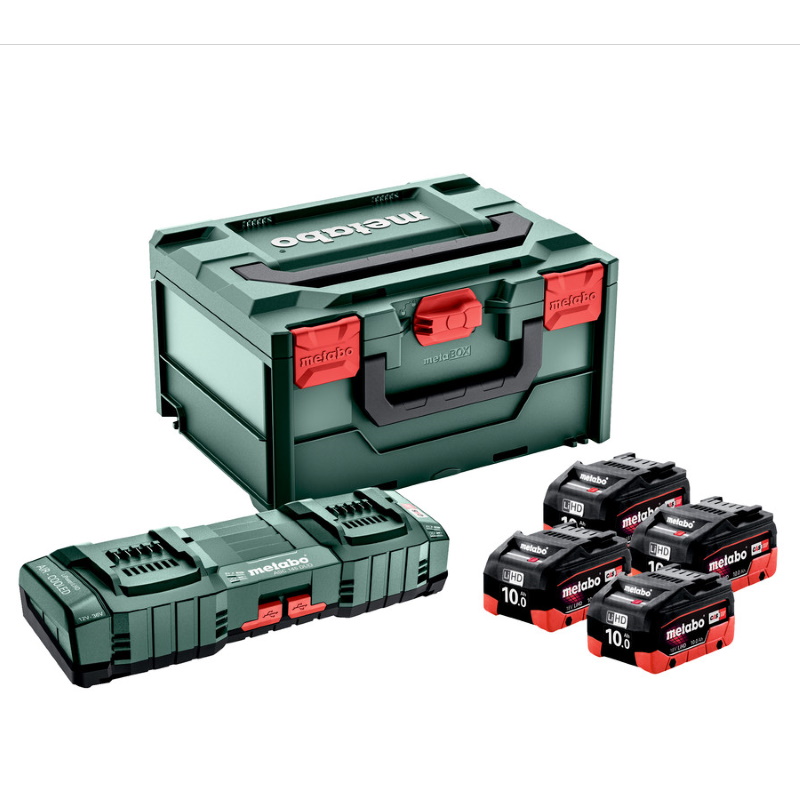 Metabo 685143000 ALAPKÉSZLET LIHD 4 DB 10,0 Ah + ASC145DUO töltő + box