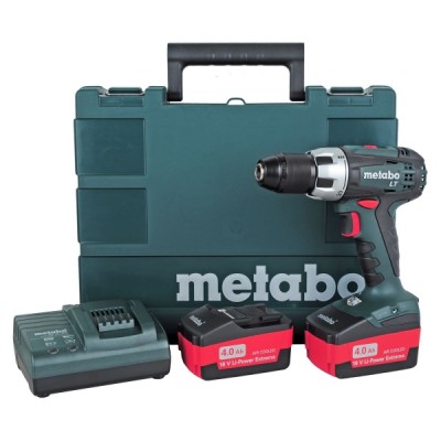Metabo BS18LT 18 Voltos akkus fúró-csavarozó 2 db18V/4,0Ah Li-Ion akkuval