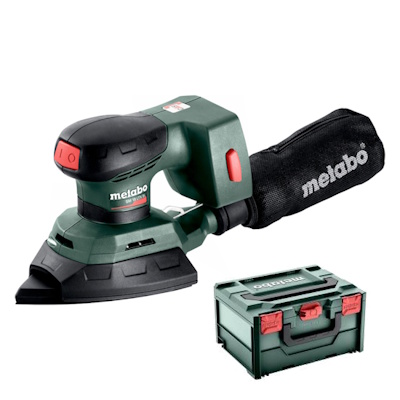 Metabo SM18LTXBL-840 Akkus rezgőcsiszoló 18V akku 2 db. talppal akku és töltő nélkül MetaBoxban